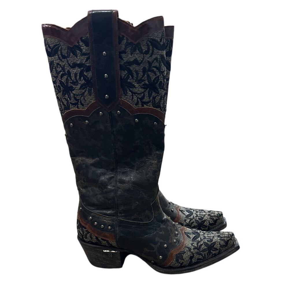 Lane Women's Kimmie Nickle Studded Leather Western Boots LB0244C Size 6